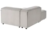 Modular Corner Sofa 2 Seater ARDAL with Ottoman Corduroy Taupe Right Hand_1011082