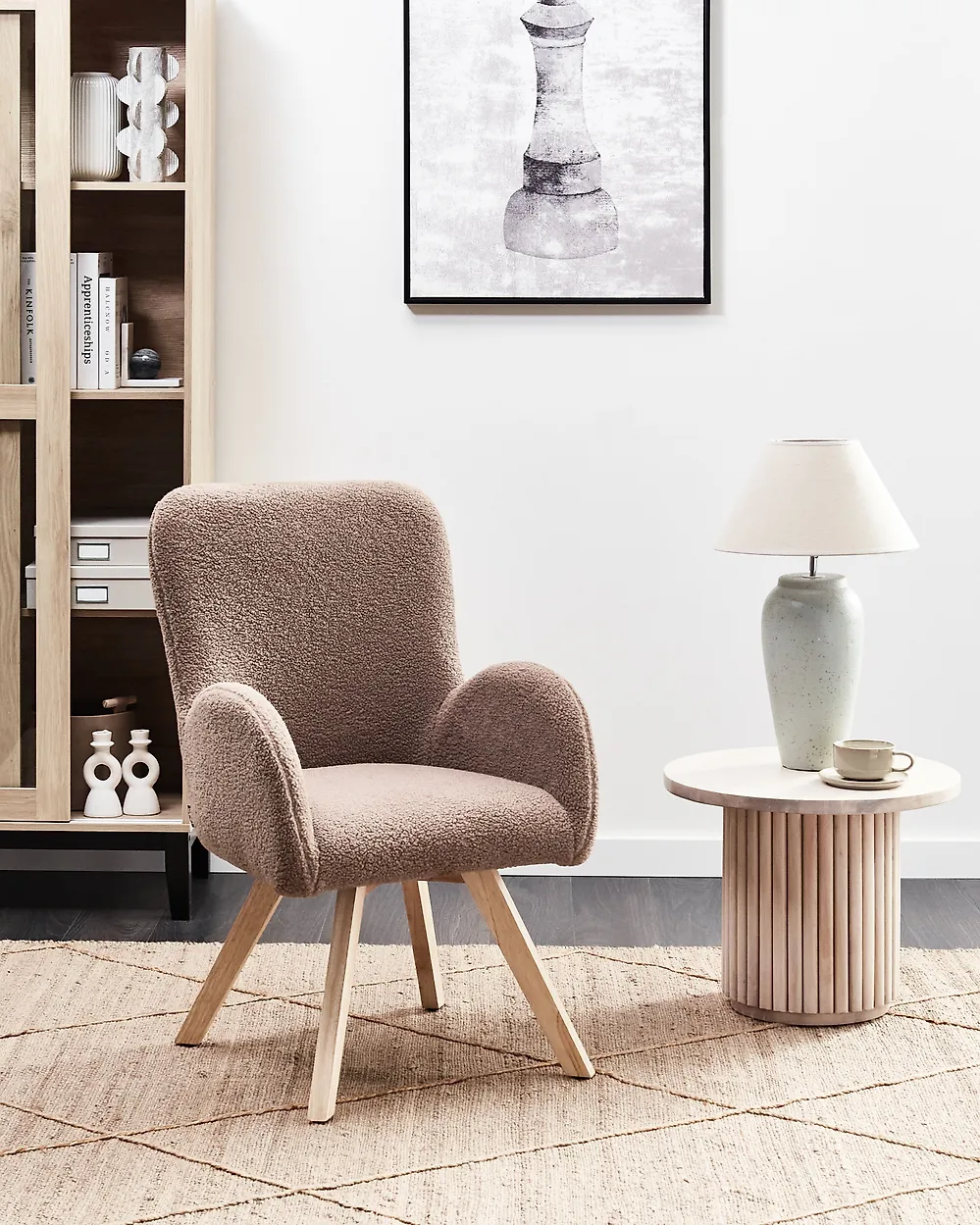 Armchair BJARN Boucle Brown_1178991