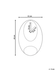 Wall Clock MANIGOD 32 cm Metal Black_941104