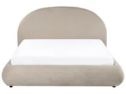 Ottoman Bed GRASSE Fabric Taupe 160 x 200 cm (EU King Size)_1056324