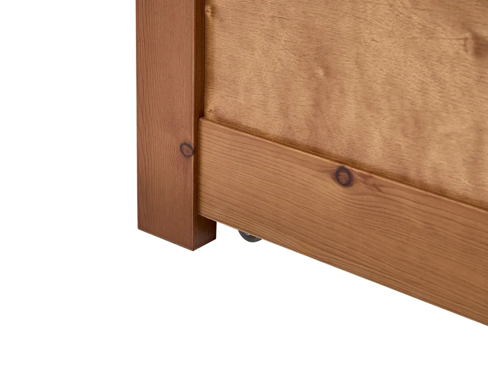 Bed with 2 Drawers OLENDON Pine Wood Brown 180 x 200 cm (EU Super King)_1068631