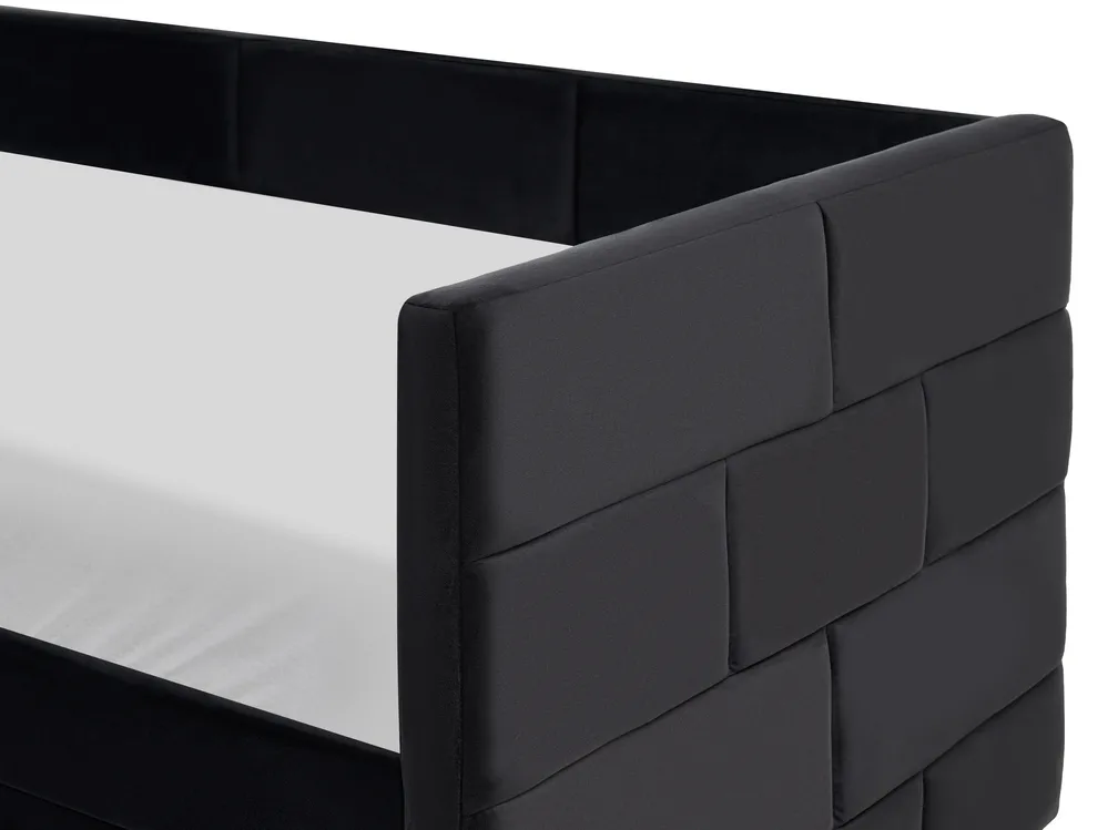 Trundle Bed Velvet CHAVONNE 90 x 200 cm (EU Single) Black_1069395