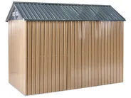 Trädgårdsskjul NOCCIANO 313 cm 220 cm Metall Brun_1020008