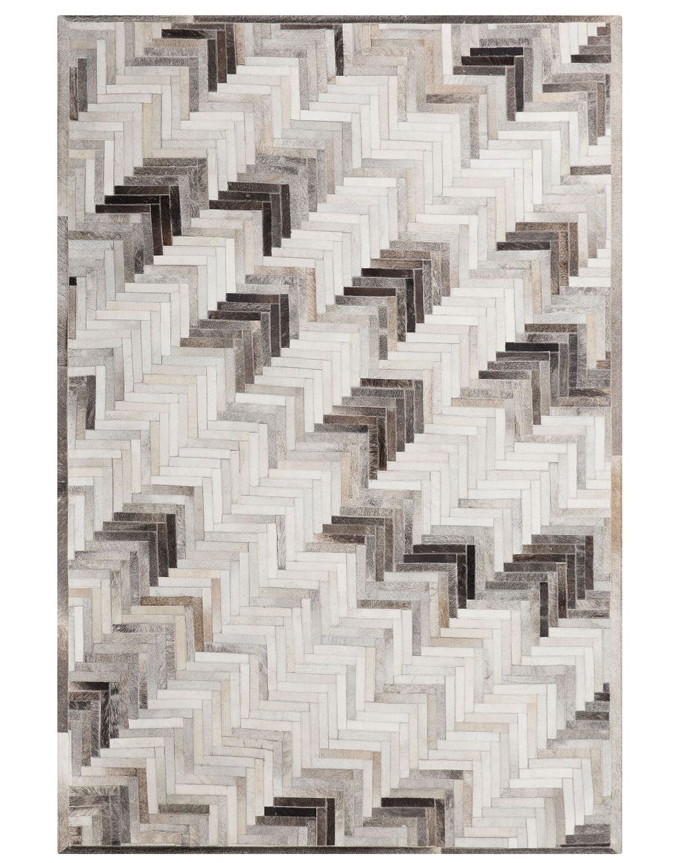 Rug ARSUZ Grey 140 x 200 cm Leather