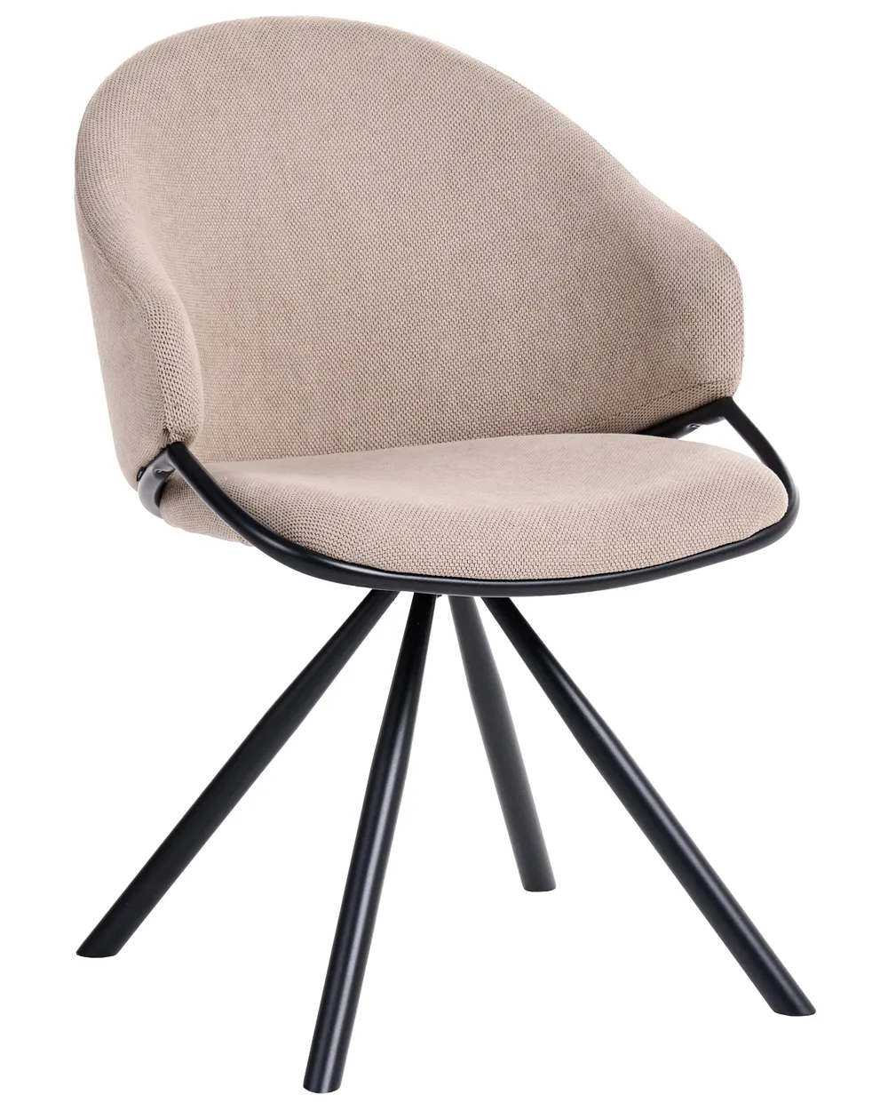 Set of 2 Dining Chairs MYSTIC Fabric Taupe_1107836