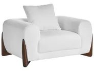 Living Room Set 6 Seater VINLIDEN Boucle White_1048399