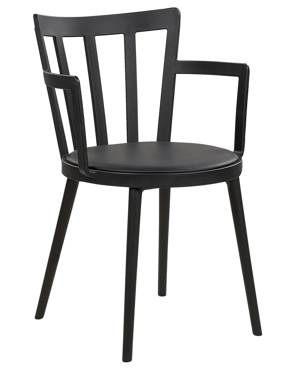 Set of 4 Dining Chairs MORILL Black_876228