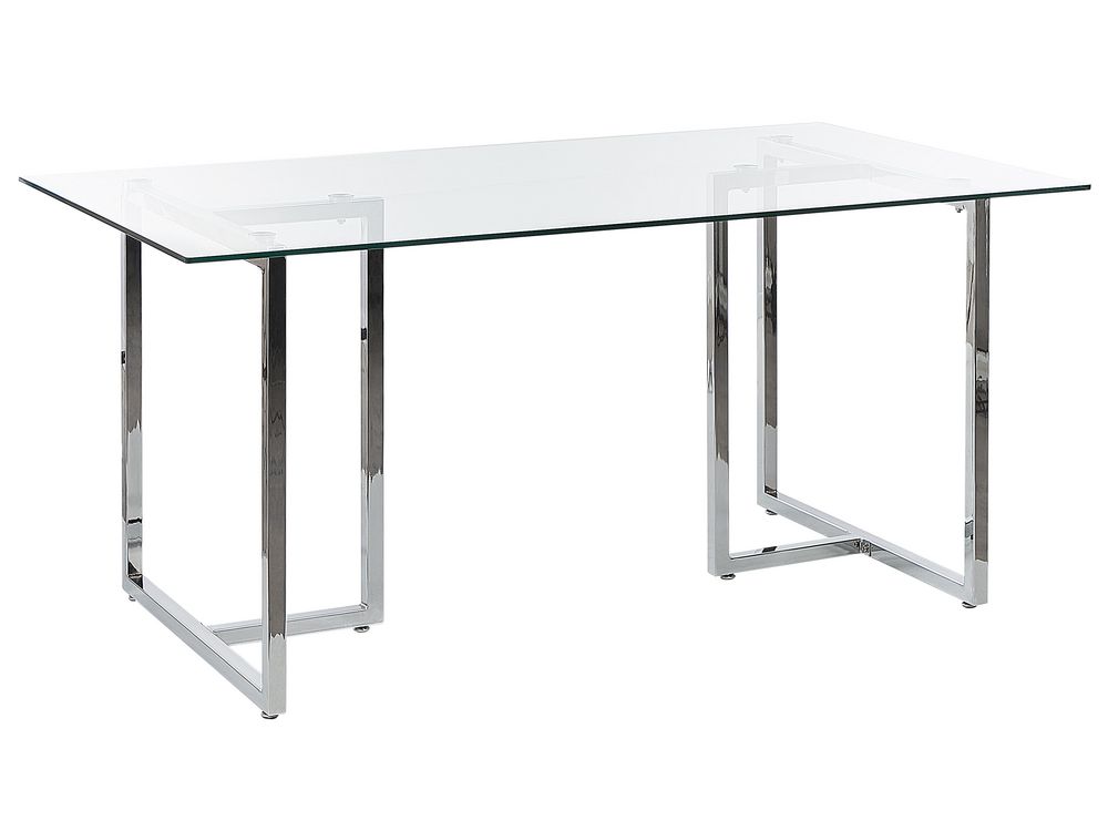Ruokapöytä ENVIA Hopea 160 cm 90 cm Karkaistu lasi