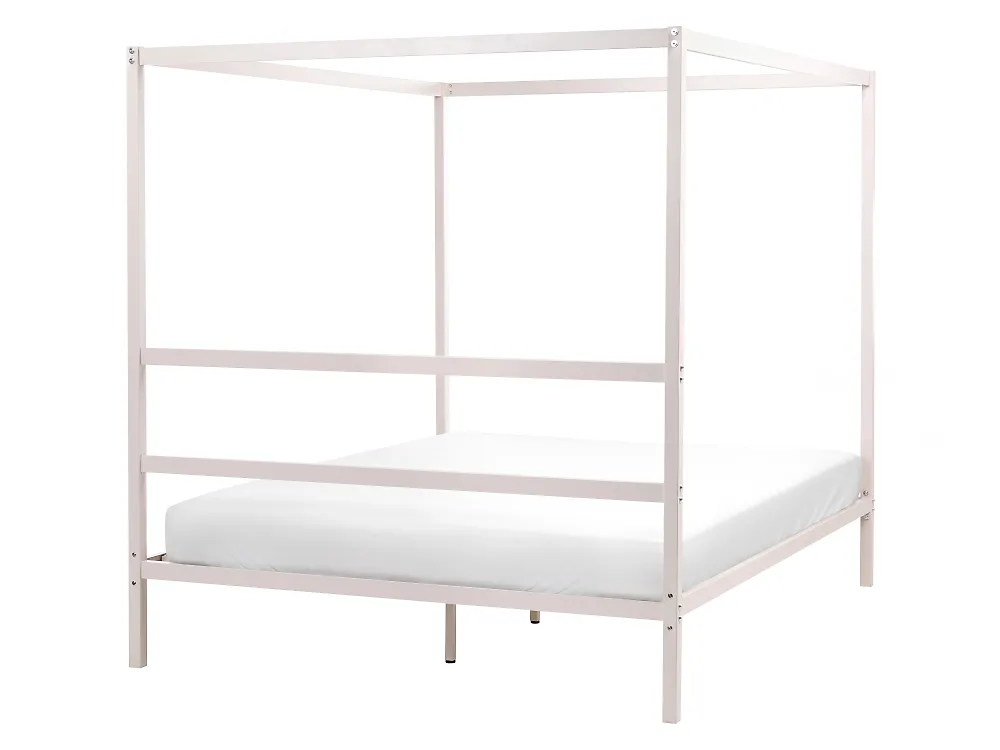 Pylvässänky Metalli LESTARDS 160 x 200 cm Vaaleanbeige_1165347