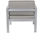 Garden Lounge Set with Table 4 Seater SALERNO Metal Dark Grey_679555