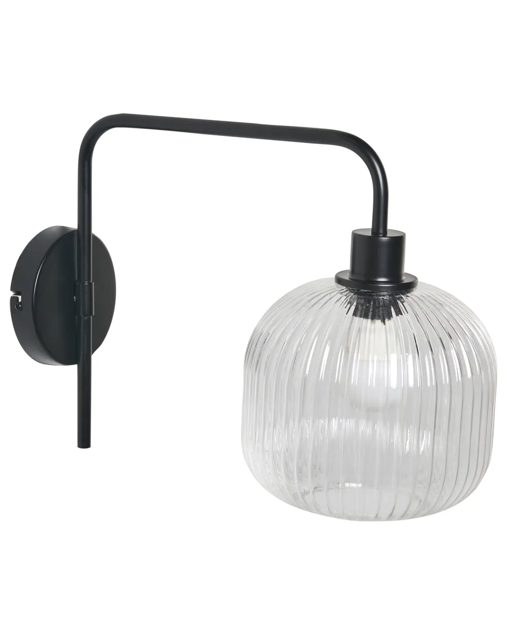 Set med 2 vägglampor COMAPALA Metall Svart_1037641