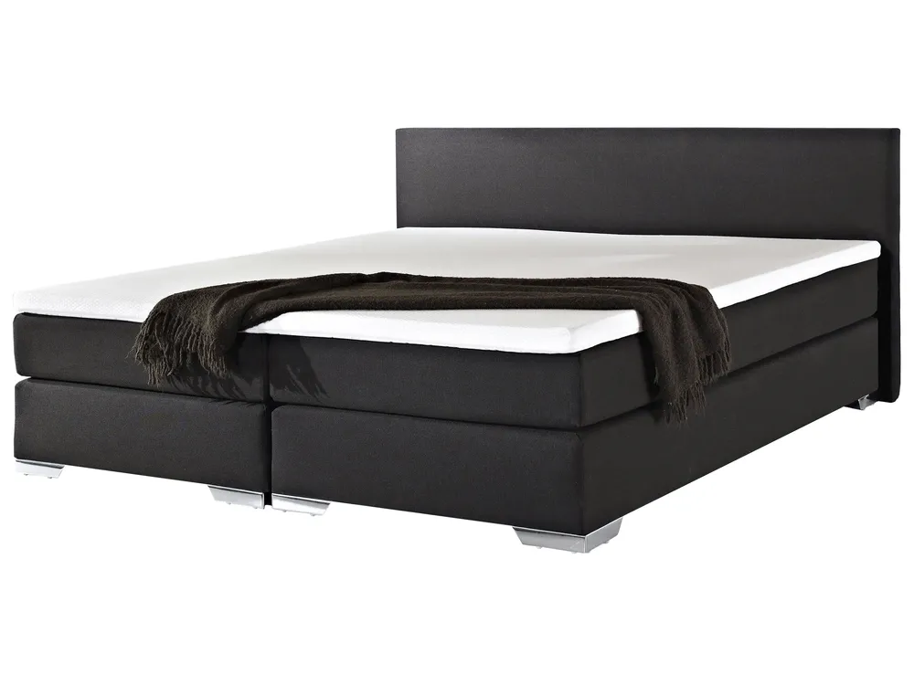 Divan Bed Fabric PRESIDENT 180 x 200 cm (EU Super King) Black