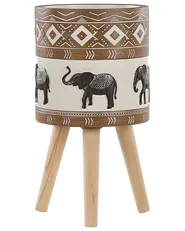 Elevated Plant Pot ACHILIO 30 cm Dark Brown_808778