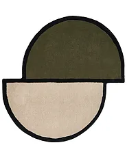 Rug SAKARO Dark Green ø 160 cm Wool_1131805