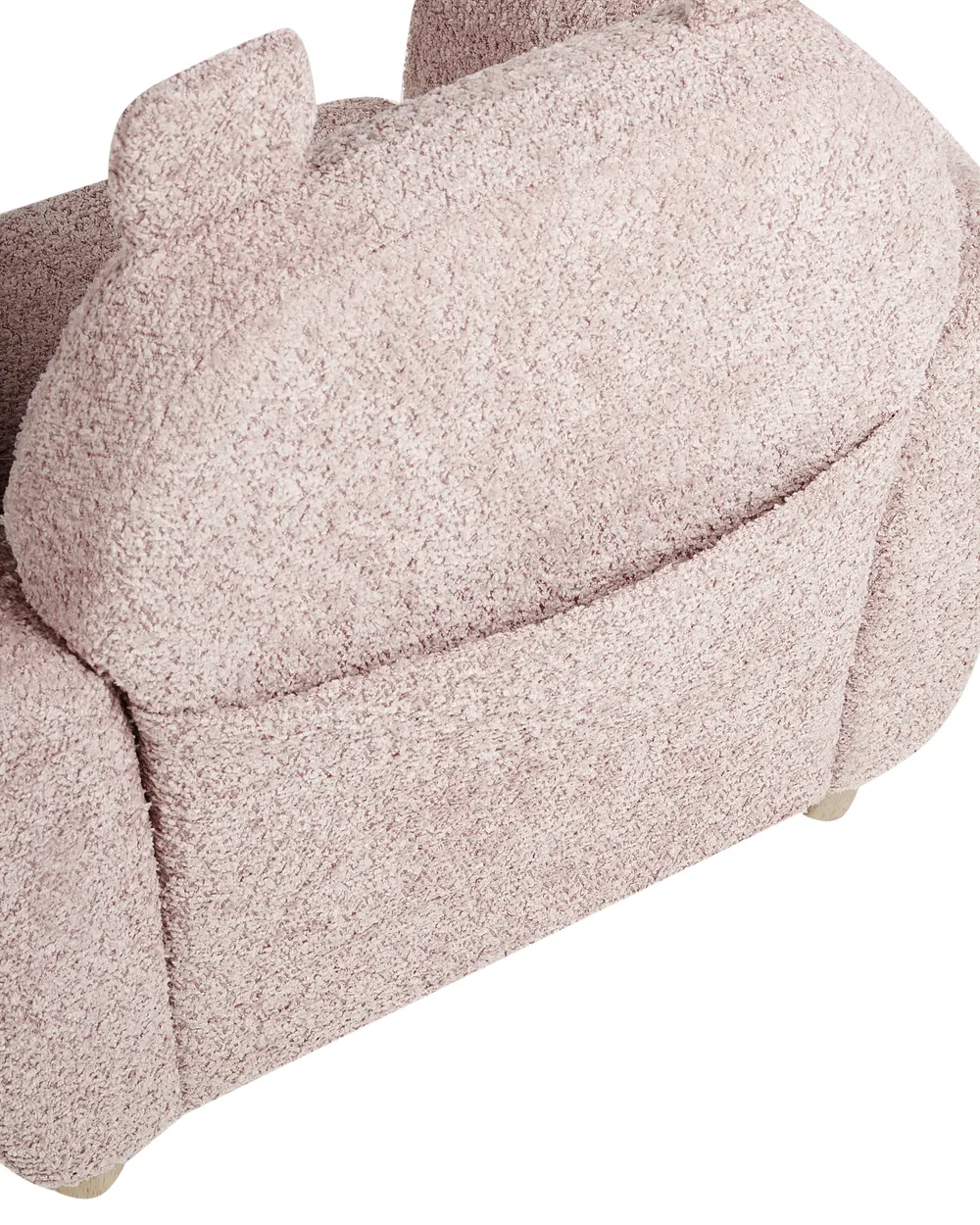 Kids Armchair Hippo MARIBO Boucle Pastel Pink_1027057