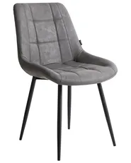 Set med 2 matstolar MELROSE Konstläder Grå_967197