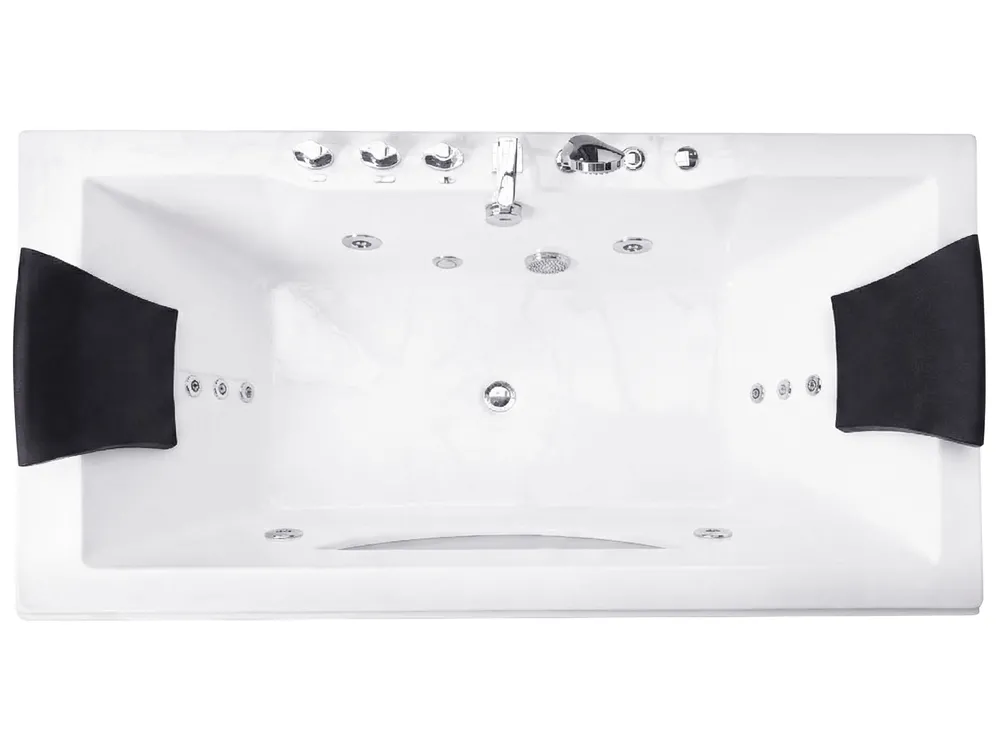 Corner Hot Tub with LED HAWES 1800 x 900 mm White_1034022