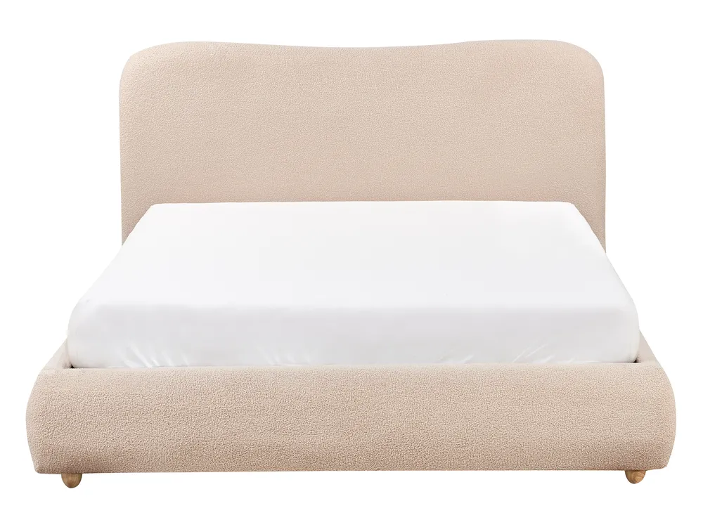 Ottoman Bed BLAGNAC Boucle Beige 140 x 200 cm (EU Double)_1009279