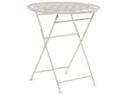 Bistro Table TRIESTE 70 cm 70 cm Metal Light Beige_763363