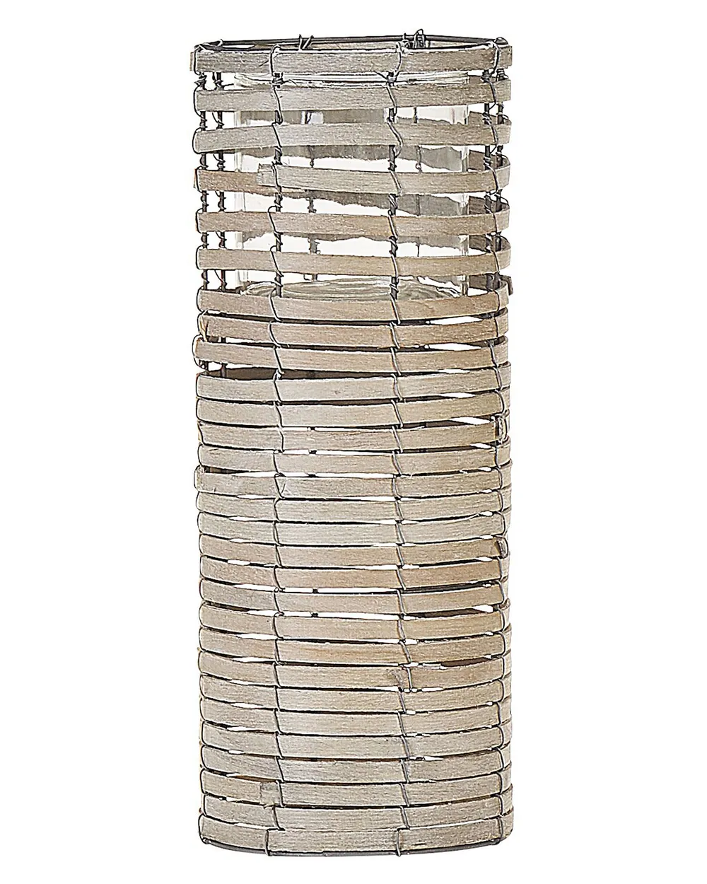 Set med 3 ljusstakar ROVARE 60/39/25 cm Poppelträ Grå_791675