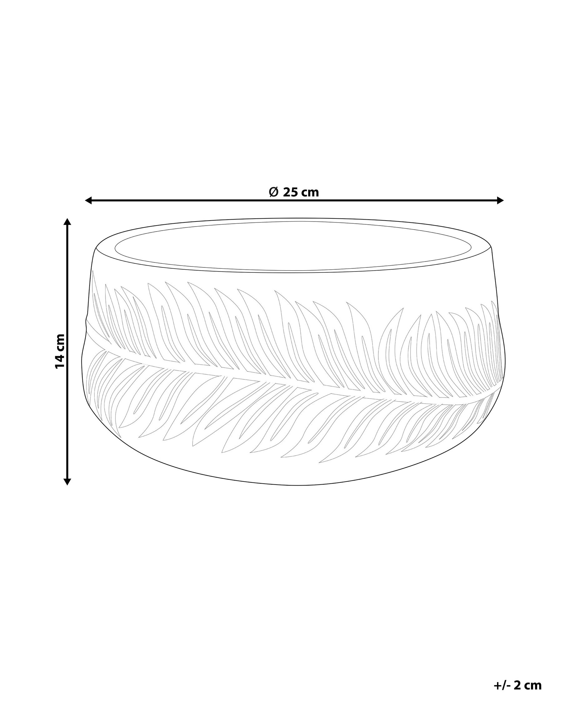 Plant Pot FTERO 25 cm Grey_872027