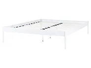 Säng med lamellram Metall VAURS 160 x 200 cm Vit_863515