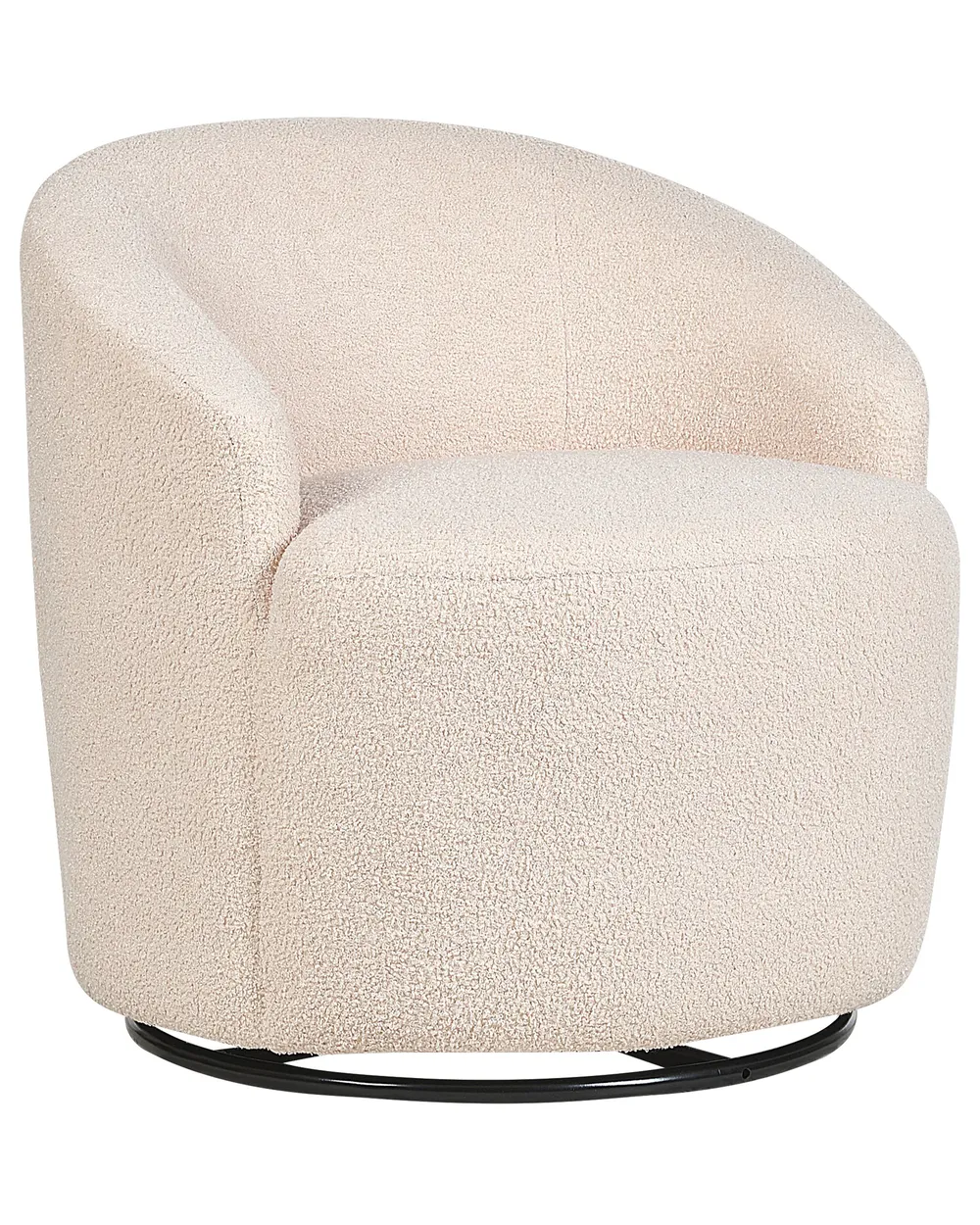 Svängbar fåtölj DAVIK Bouclé Beige_886510