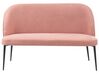Dining Bench 2 Seater OSBY Fabric Pink