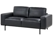 Sofa 2 Seater SOVIK Faux Leather Black_891887