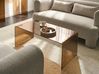 Coffee Table KENDALL Tempered Glass Brown