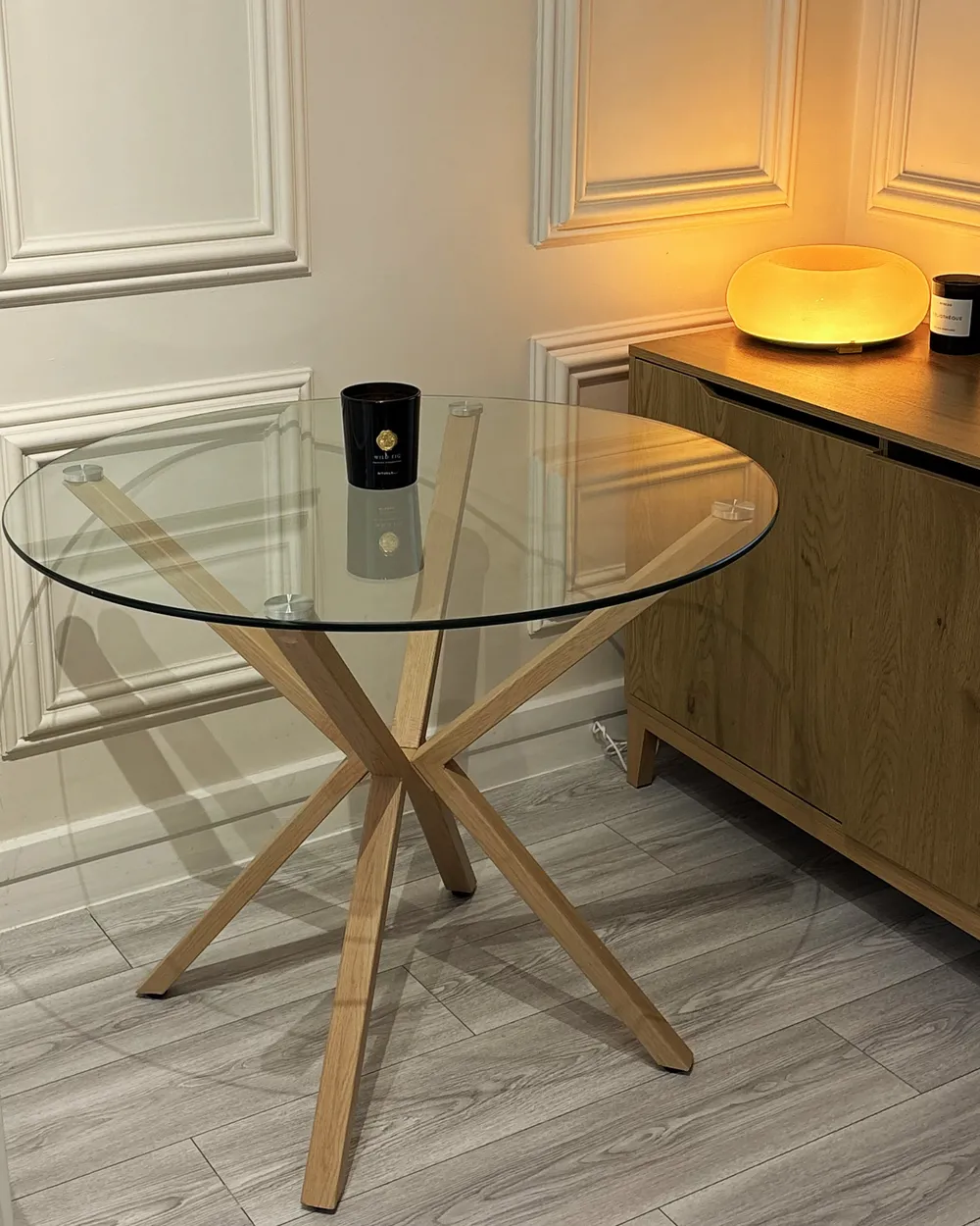 Dining Table ALTURA Transparent 90 cm 90 cm_1048140