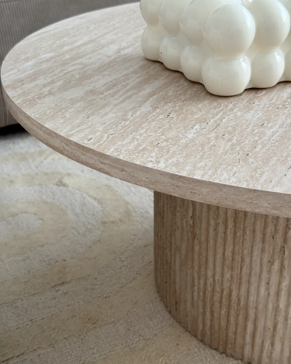 Coffee Table AMMON Travertine Effect_1020343