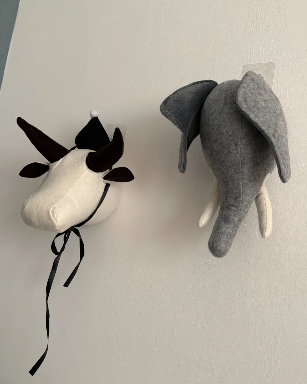 Kids Wall Decor Bull GEOFFREY Cotton 24 cm White_1036713