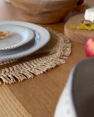Set of 2 Bowls ARISH Mango Wood Brown/ White_1022674