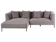 Corner Sofa 3 Seater SATER Chenille Taupe Right Hand_1019366