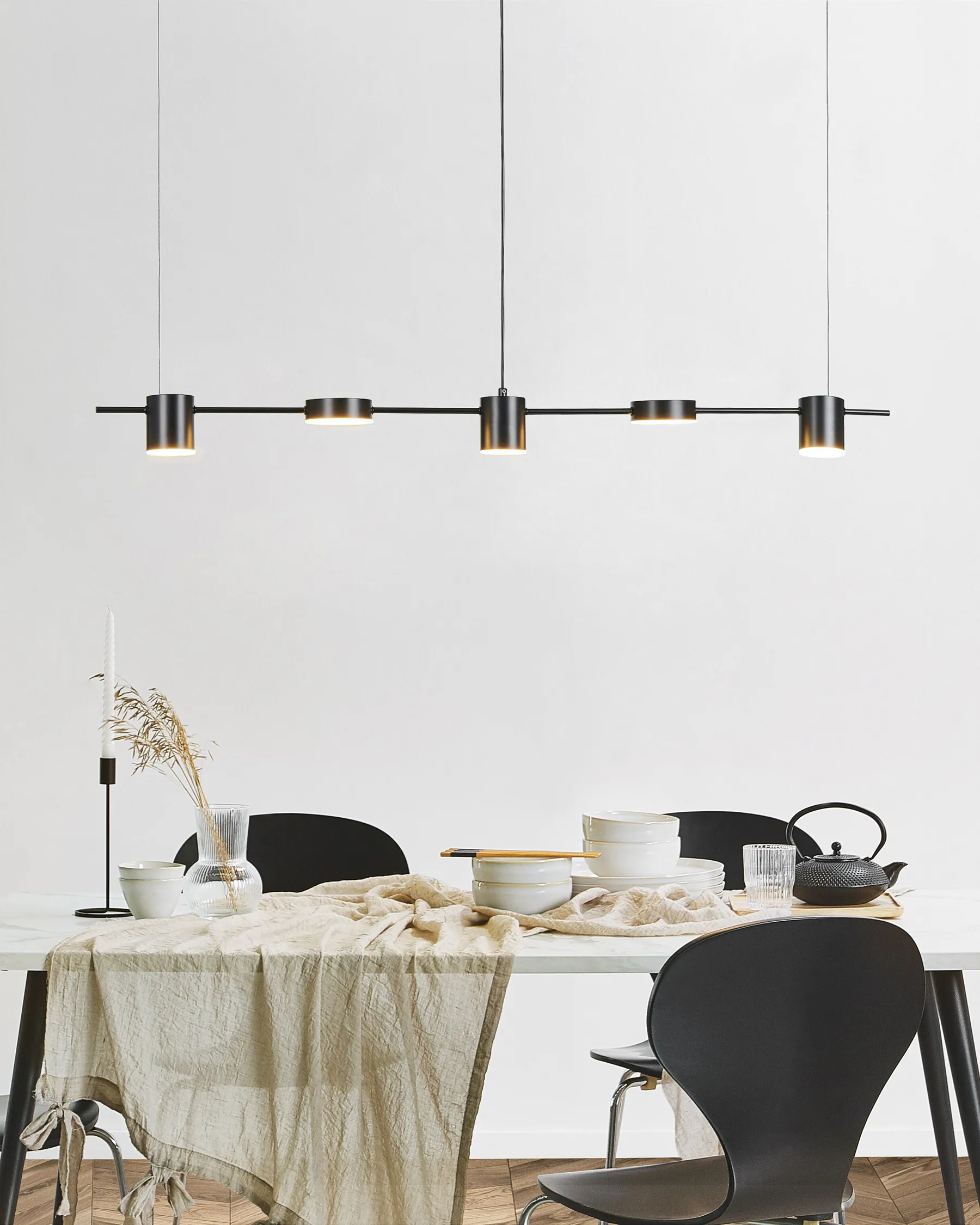 LED Pendant Lamp SESTRA Metal Black_815574