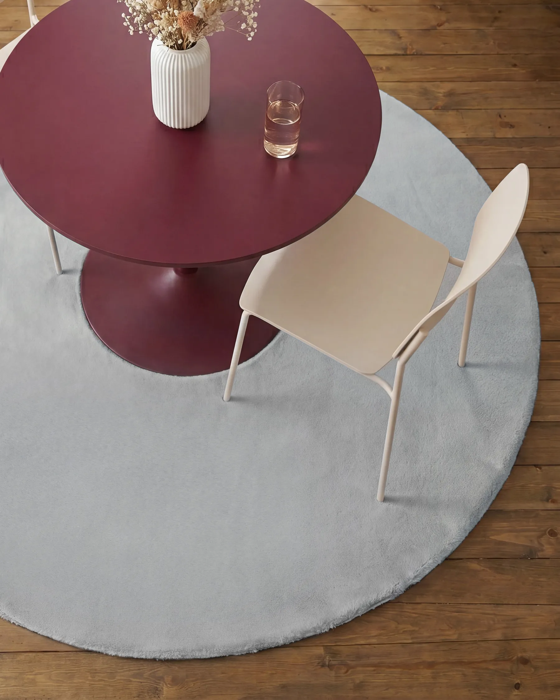 Rug VANTIRA Light Grey ø 160 cm_1101202