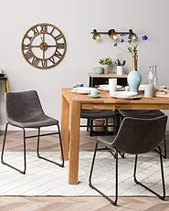 Set med 2 matstolar BATAVIA Mörkgrå_1150865
