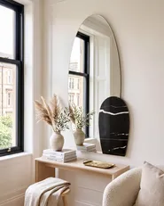Wall Mirror VIERZON 58 cm 120 cm Black_915642