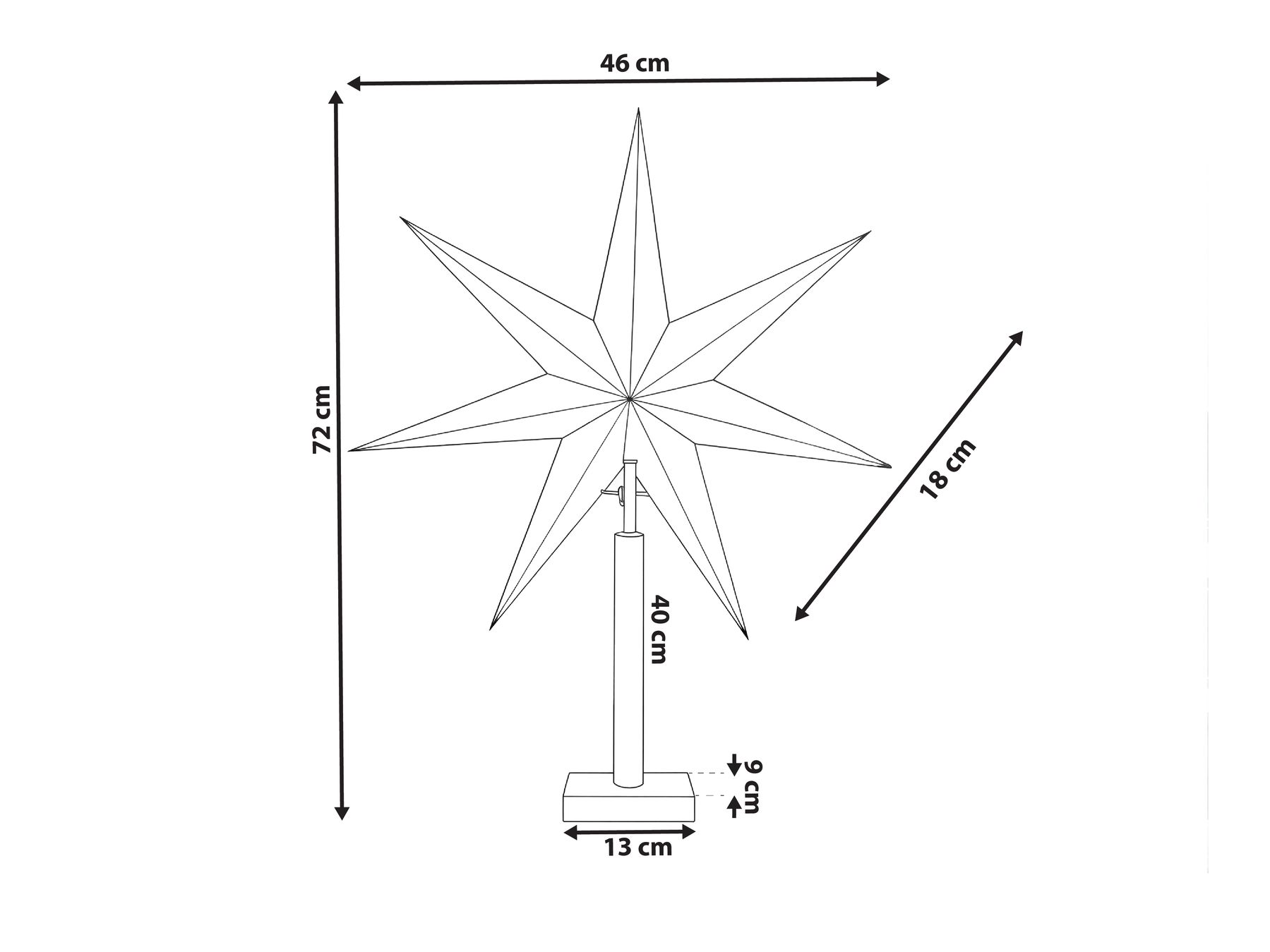 Joulutähti MANA 72 cm Kulta_1031780
