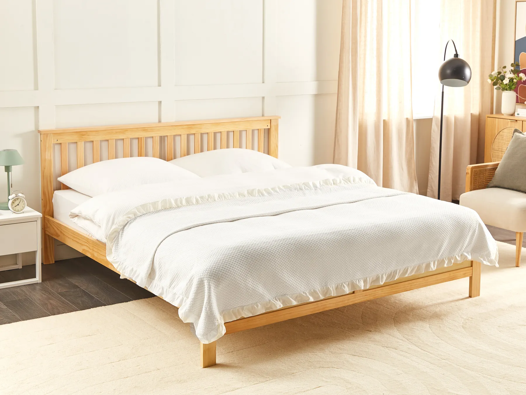 Bedspread HATTON Cotton 200 x 220 cm Off-White_915442