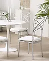 Set med 2 matstolar GIRARD Metall Silver