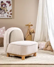 Kids Armchair Dinosaur FABORG Fabric Light Beige_886916