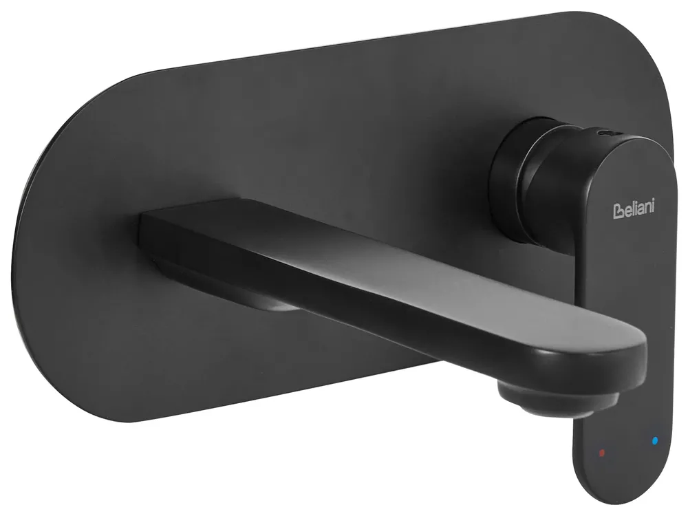 Wall Mounted Basin Mixer Tap CHAPALA Brass Black