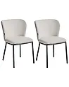 Ruokatuolisetti 2 kpl ARTESIA Kangas Vaaleanbeige