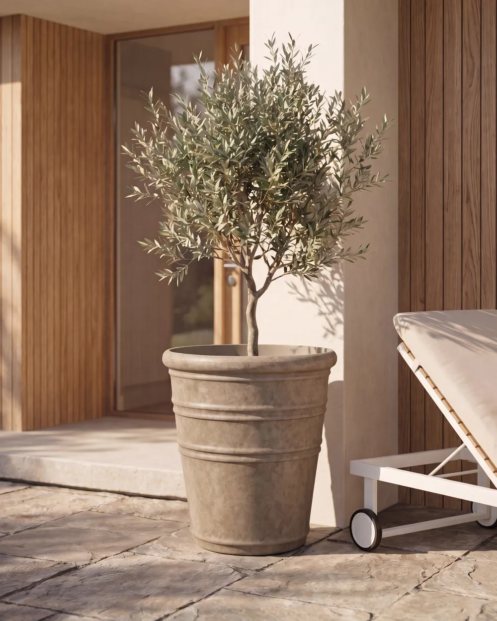 Plant Pot AGISTRI 46 cm Taupe