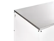 3 Piece Outdoor Kitchen Set with Sink MAENZA White Metal_1045092