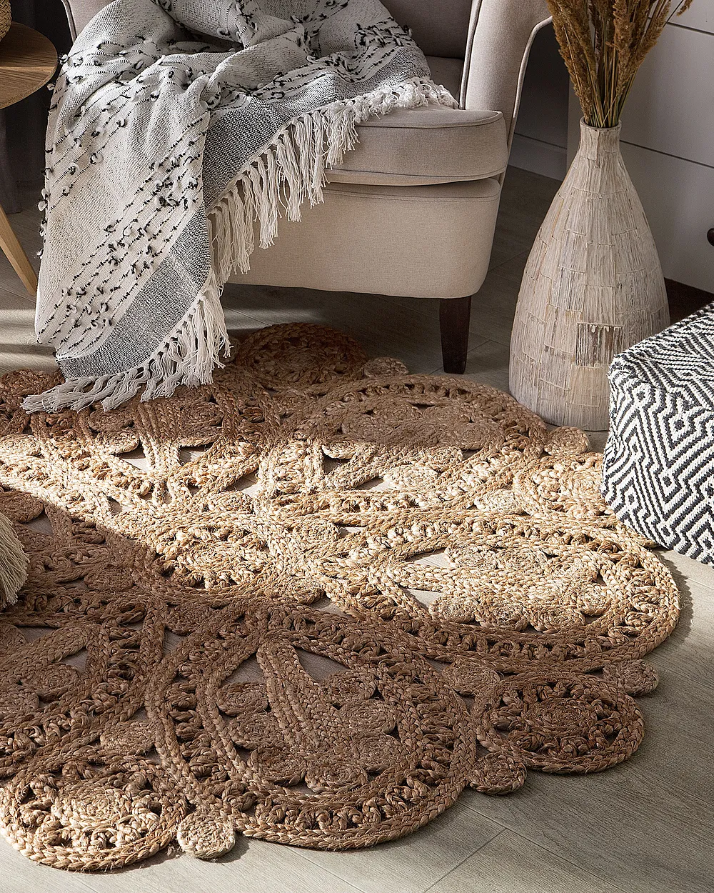 Matta BUCAK Beige ø 120 cm Jute