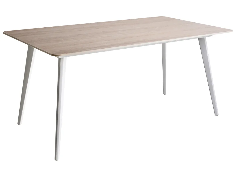 Garden Dining Table RODALLO 160 cm 90 cm Stone Travertine Effect
