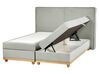 Divan Bed with Storage DYNASTY Fabric Light Grey 160 x 200 cm (EU King Size)